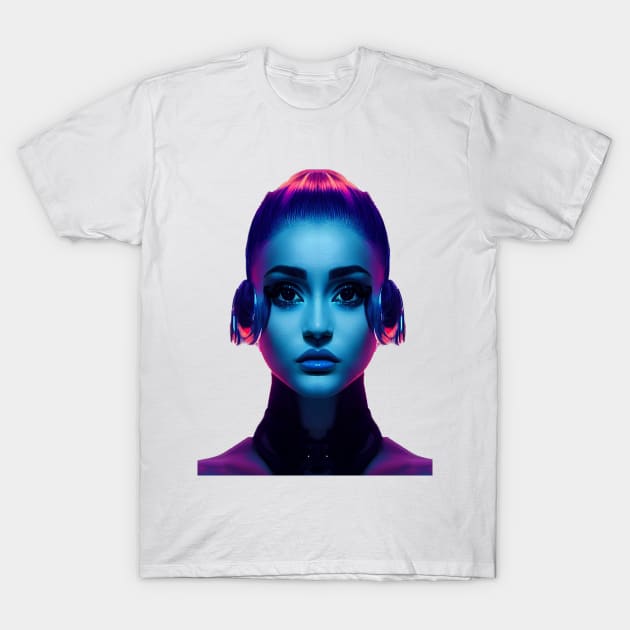 Cyberpunk woman T-Shirt by Nuclear - T